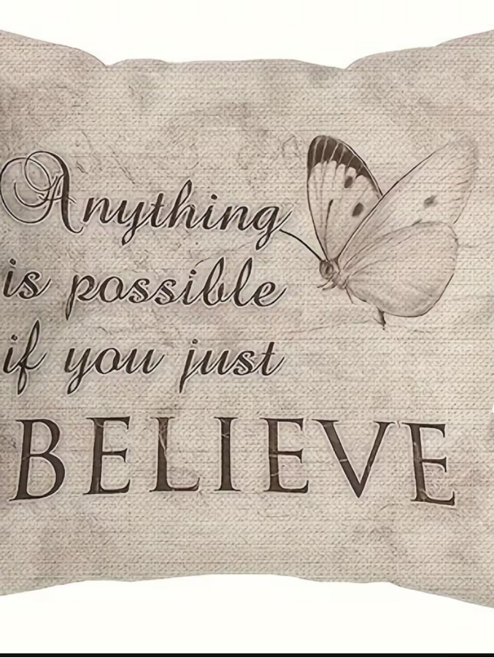 4 Pcs. Inspirational Butterfly Quote Accent Pillow Covers - Beige - Picture 5 of 6